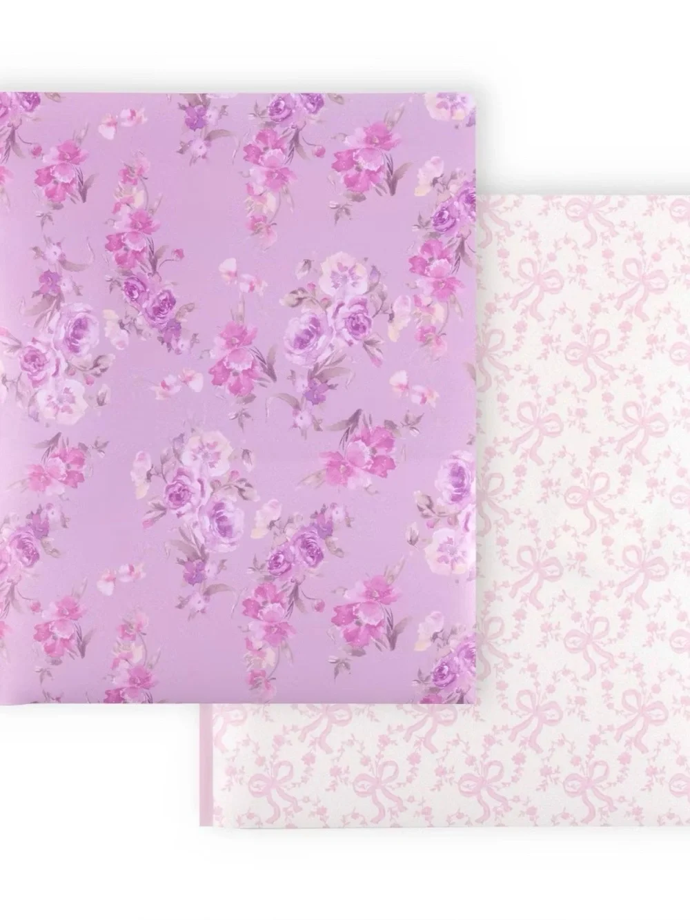 LoveShackFancy x Target Yoobi Rosettes Purple + Coquette Bow Poly Prong Folders